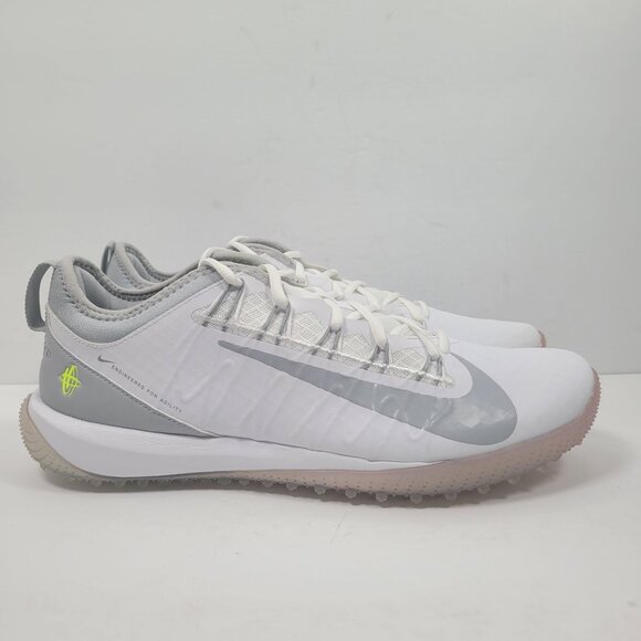 Nike Alpha Huarache 7 Pro TF Lax Men's White Gray Shoes CJ0235-101 US Sz 11 NWB - Picture 3 of 10